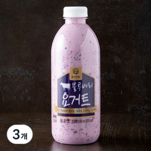 강훈목장 수제요거트 블루베리, 1L, 1개입, 3개