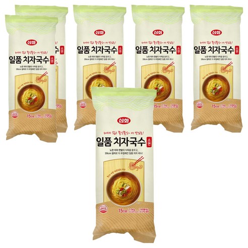 삼화식품 일품 치자 국수 소면 15인분, 1.5kg, 6개