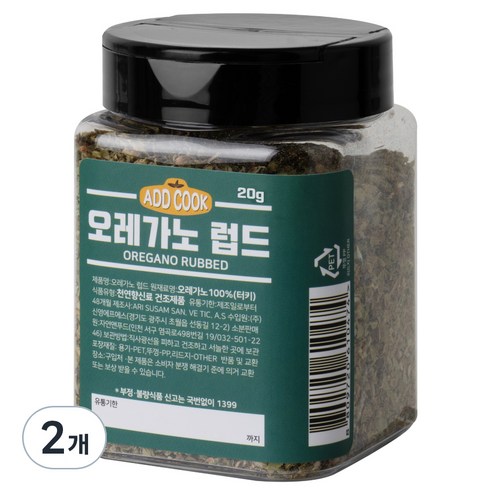 ADDCOOK 오레가노, 35g, 2개