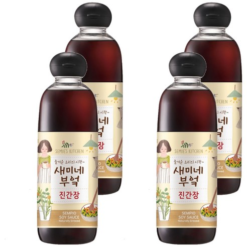 샘표 새미네부엌 진간장, 830ml, 4개