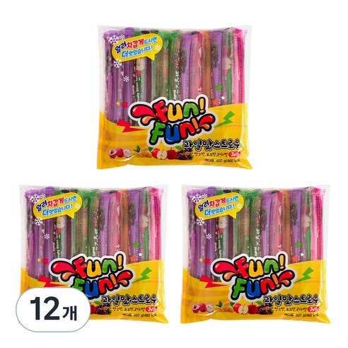 펀펀스트로우 젤리스틱 23p, 460g, 12개