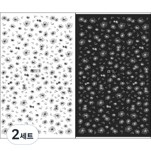 파티복닷컴 붙이는 젤네일 스티커 2종 세트, NA111, NA112, 2세트