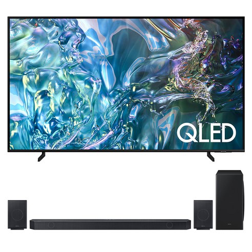 삼성전자 4K UHD QLED 스마트 TV + 사운드바 세트, 214cm(85인치), KQ85QD67AFXKR, 스탠드형 X HW-930D (사운드바), 방문설치