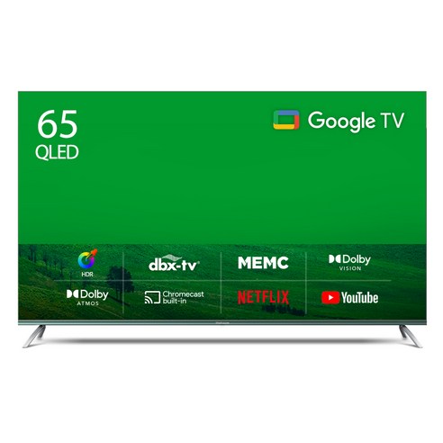 화질과 세련된 디자인을 갖춘 더함 4K UHD QLED 구글 OS TV