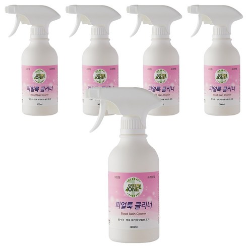 GREENONE 피 얼룩 클리너 얼룩제거제, 5개, 300ml
