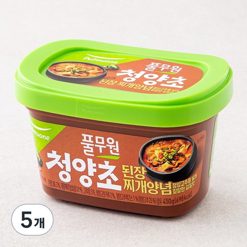 풀무원 청양초 된장찌개 양념, 450g, 5개