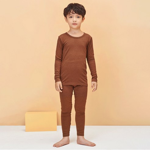 유니프랜드 아동용 히트 바이로프트 웜 9부 실내복 상하세트