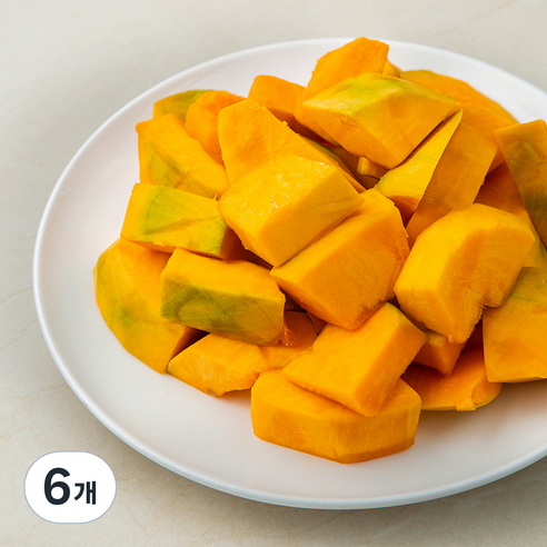 친환경 단호박 깍뚝썰기, 600g, 6개