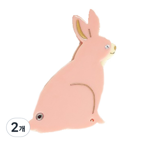 라테스트 고양이토끼 슬라이드 미러, 혼합색상, 2개