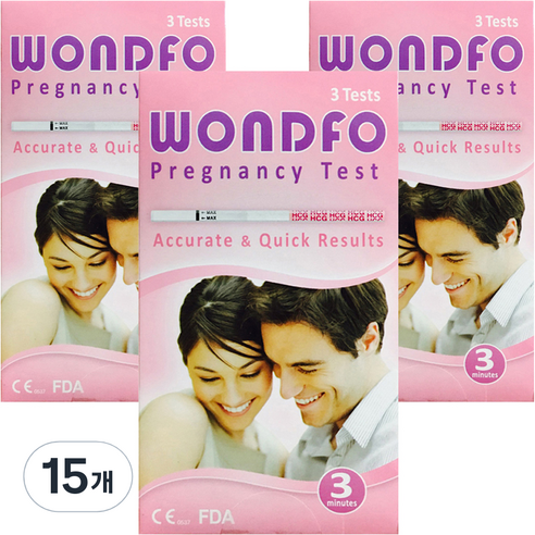 원포 임신테스트기 25mlU W1-S, 3개입, 15개