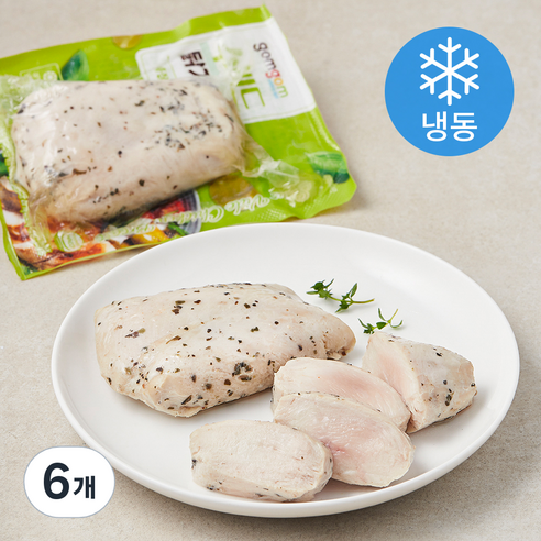 곰곰 수비드 닭가슴살 바질 & 올리브 (냉동), 115g, 1개입, 6개
