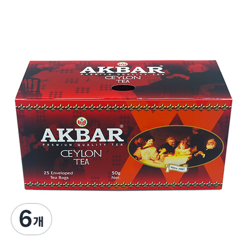 아크바 실론 홍차, 2g, 25개입, 6개