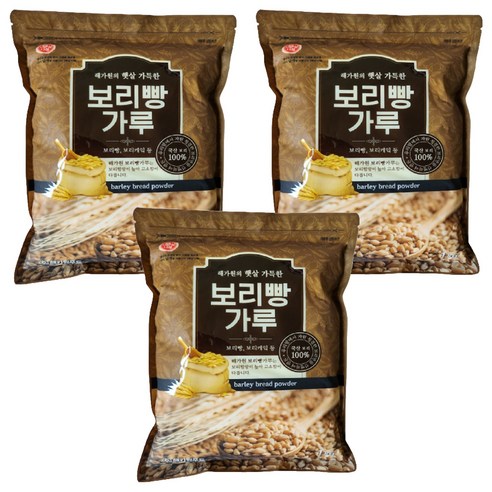 햇살나래 보리빵가루, 1kg, 3개