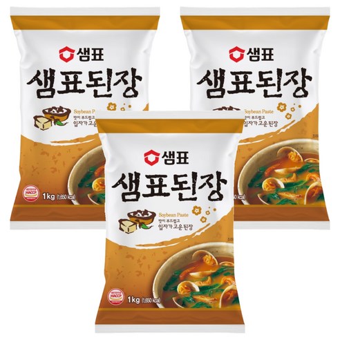 샘표 된장, 1kg, 3개