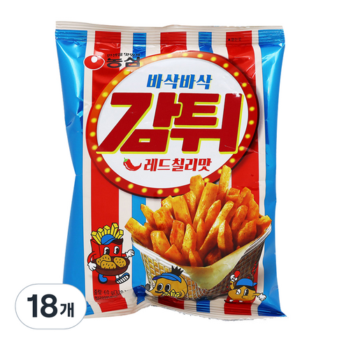 농심 감튀 레드칠리맛, 60g, 18개