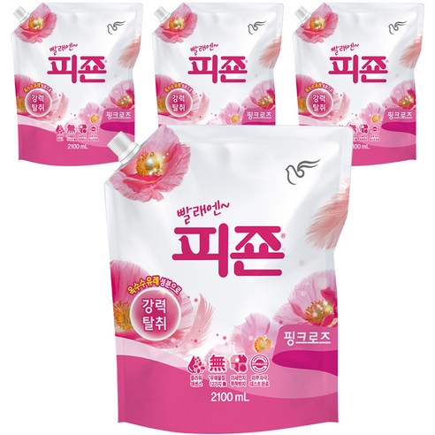 피죤 레귤러 핑크로즈, 2.1L, 4개