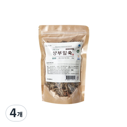 마리농장 강화 사자발약쑥 상부잎쑥, 20g, 4개