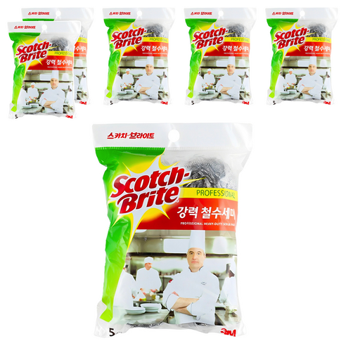 스카치브라이트 강력 철수세미, 5개입, 6개