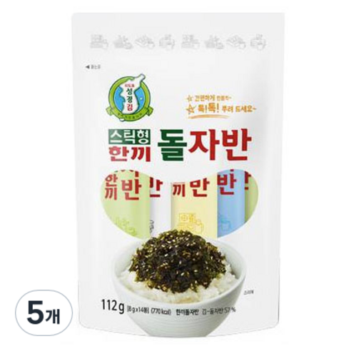 지도표성경 스틱형 한끼 돌자반 김 랜덤발송 14p, 112g, 5개
