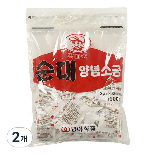 범아뽀빠이 순대 양념소금 200p, 2개, 600g