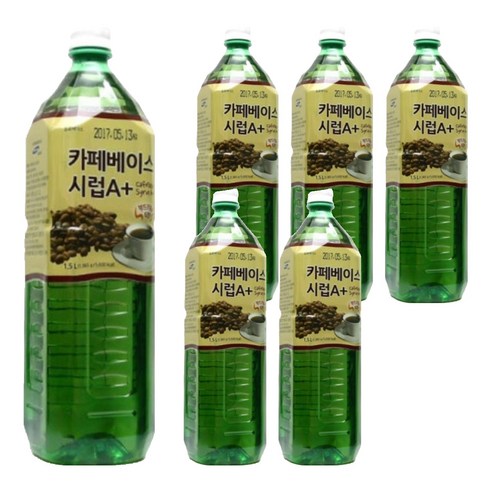 청솔 카페 베이스 시럽 A+, 1.5L, 6개