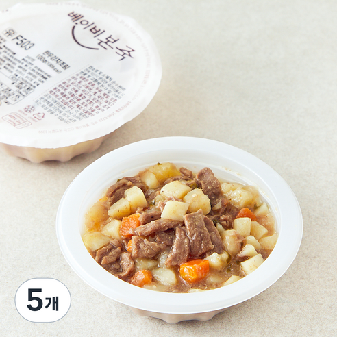 베이비본죽 한우 감자조림, 100g, 5개