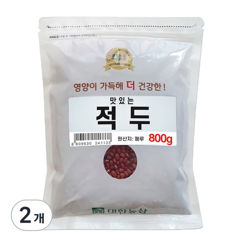 대한농산 맛있는 적두, 800g, 2개