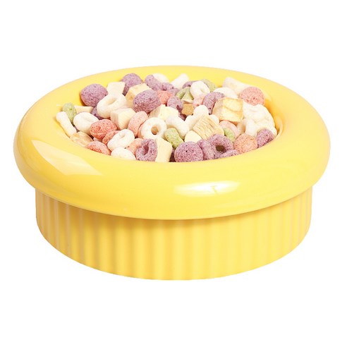 보울보울 미니견 먼치킨 밥그릇 헬로 도넛볼 3종 세트 국산 7cm, 치즈옐로우, 1세트