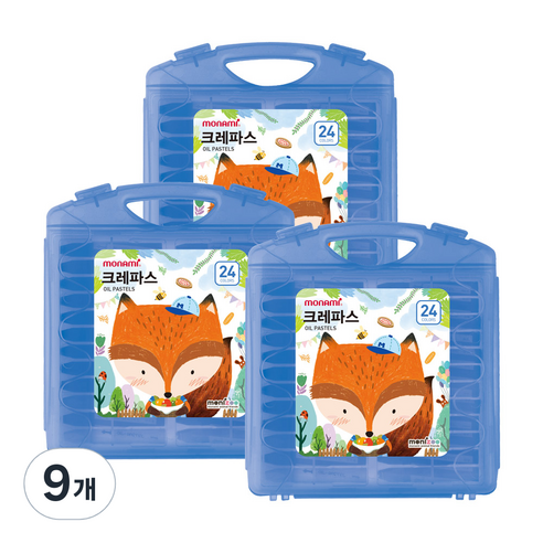 모니주 가방 크레파스 블루, 24색, 9개
