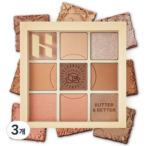 홀리카홀리카 마이페이브 무드 아이팔레트 8g, 앙버터, 3개