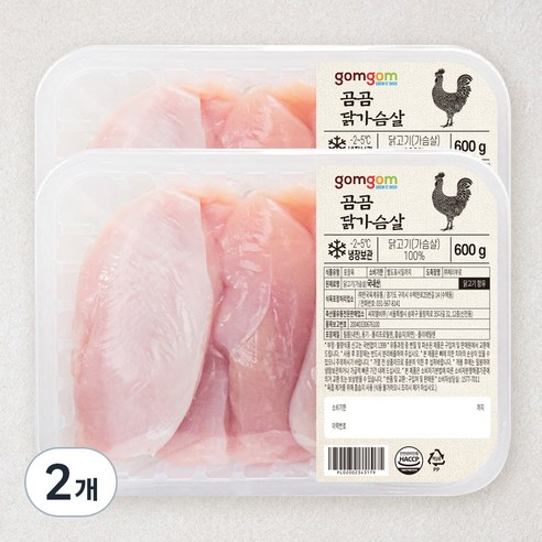 곰곰 닭가슴살 (냉장), 600g, 2개