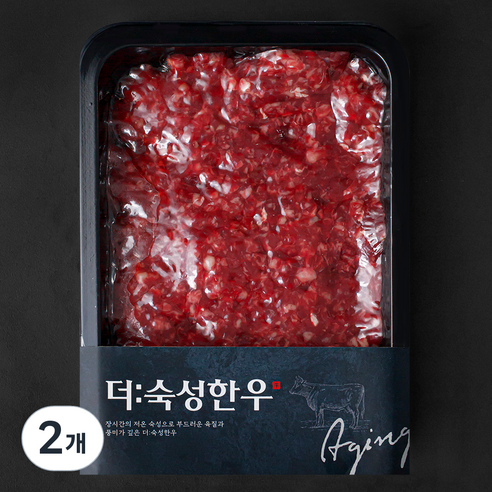 더숙성한우 산지직송 다짐육 (냉장), 250g, 2개