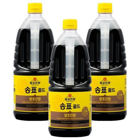 몽고간장 송표 골드, 1.5L, 3개