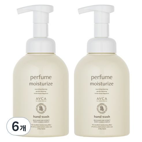 아브카 퍼퓸 핸드 워시 베이비 파우더향, 500ml, 6개