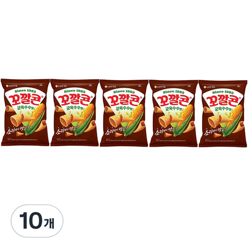 롯데제과 꼬깔콘 군옥수수맛, 67g, 10개