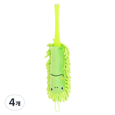 한림리빙 동물 휴대용 먼지털이개, 개구리(Green), 4개