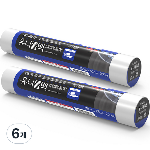 유니랩 유니롤백, 특대(XL) 이상, 200개입, 6개