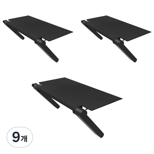 엘디엘마운트 티비 셋탑박스 공유기 다용도 거치대 APL-S330P, 블랙, 9개