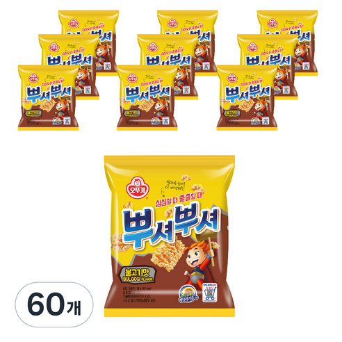 오뚜기 뿌셔뿌셔 불고기맛, 90g, 60개