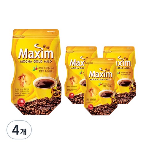 맥심 모카골드 마일드 커피 리필 170g, 4개
