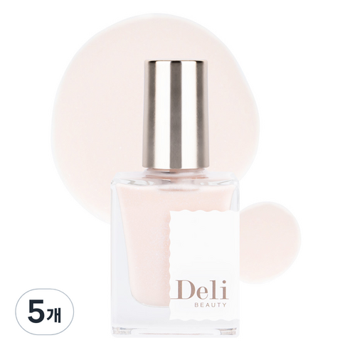 델리뷰티 딥시럽 루어인무드 네일컬러 글리터, MG08 글램펄 누드핑크, 10ml, 5개
