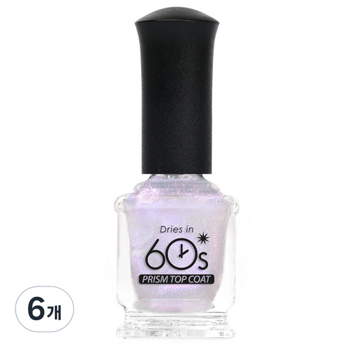위드샨 60초 매니큐어, 프리즘 탑코트, 15ml, 6개