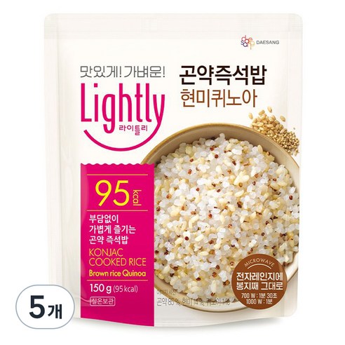 라이틀리 곤약즉석밥 현미퀴노아, 150g, 5개
