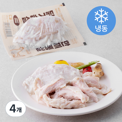 한끼통살 화이트머쉬룸 닭가슴살 (냉동), 100g, 4개