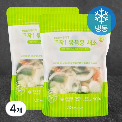 친정엄마꾸러미 뚝딱 볶음용 채소 (냉동), 500g, 4개