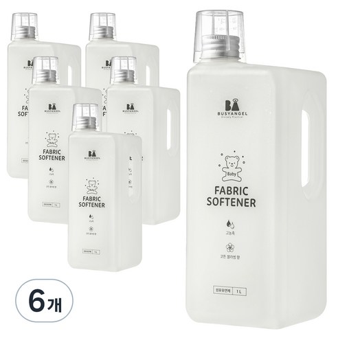 비지엔젤 초고농축 유아섬유유연제 코튼블라썸, 1L, 6개