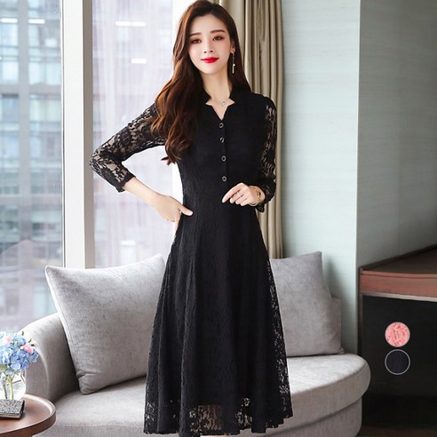 포플러앤씨 페리 자수 레이스 원피스