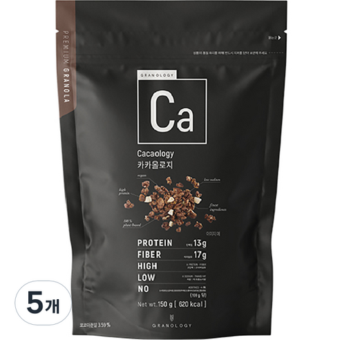 그라놀리지 카카올로지 그래놀라 시리얼, 150g, 5개