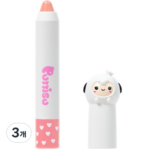 뿌띠슈 버터 립크레용 03 핑크레몬에이드 2.5g, 핑크, 3개