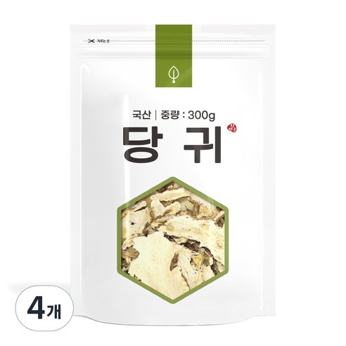 자연초 건조 국산 참당귀, 300g, 4개
